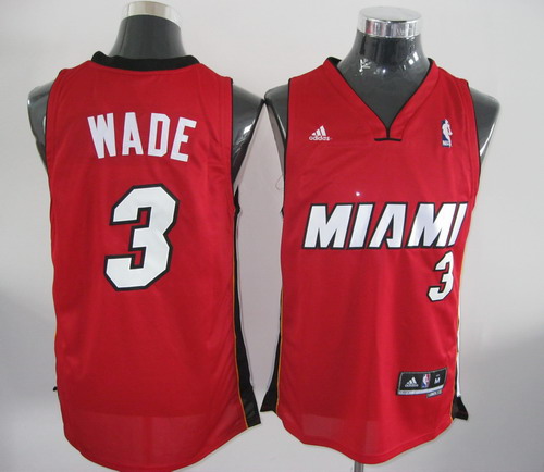 NBA Miami Heat 3 Dwyane Wade Swingman Red Jersey